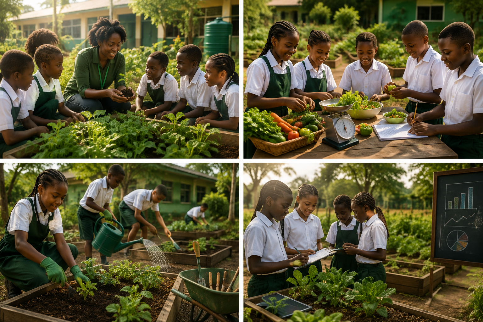 School garden teaching, management and leadership learning stage