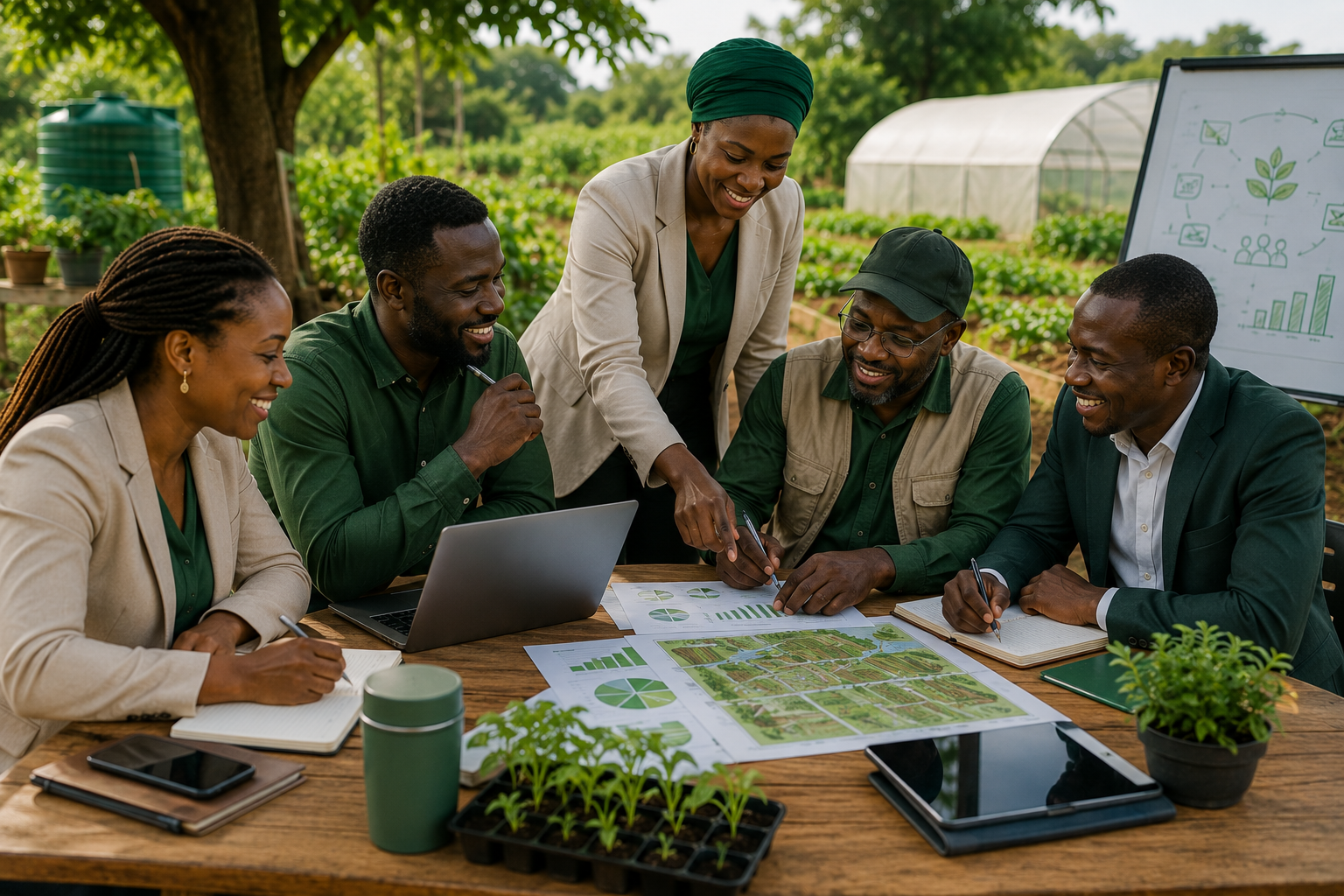 Young African learners developing practical agriculture and food-system skills