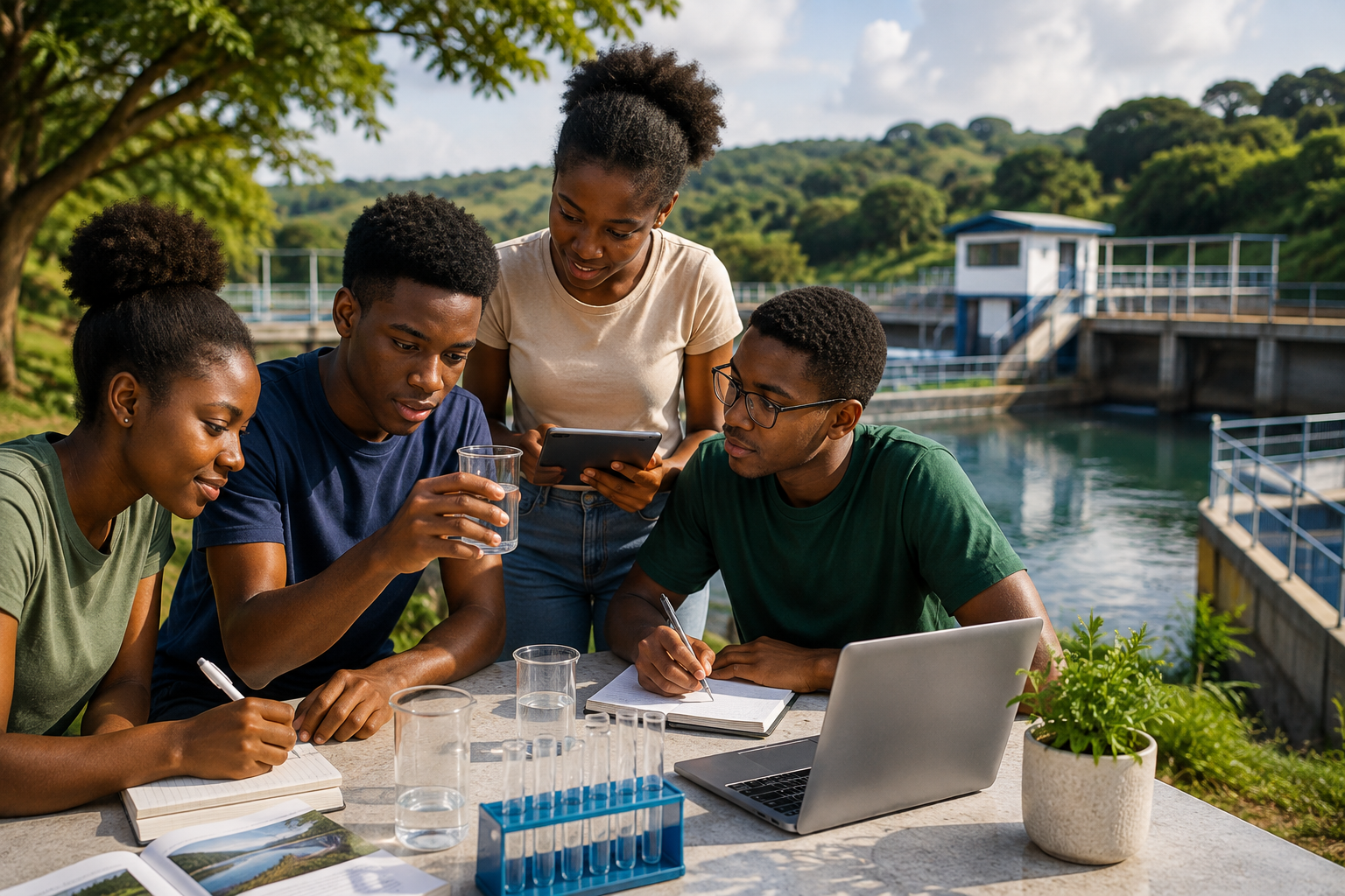 African students learning about Earth and climate systems