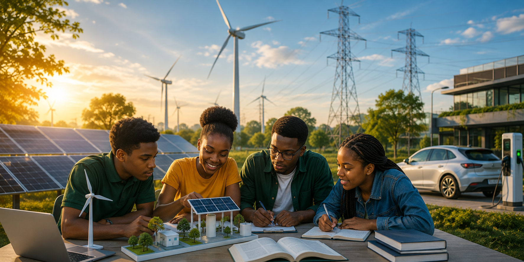 African learners and professionals participating in group training