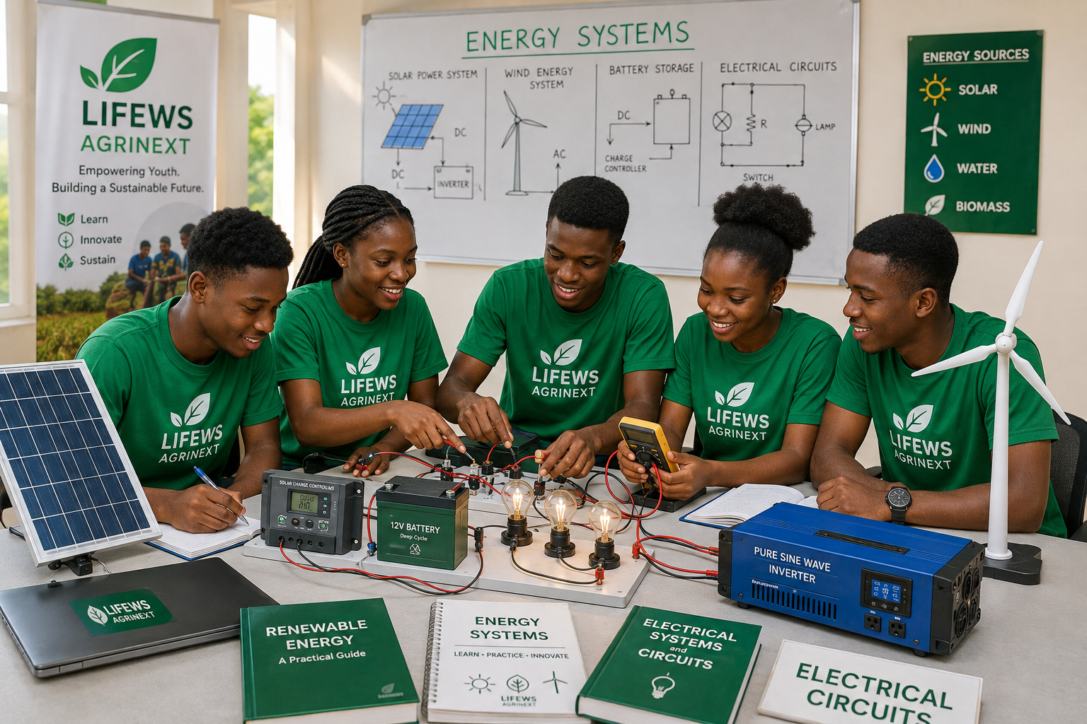 African students carrying out a practical climate investigation