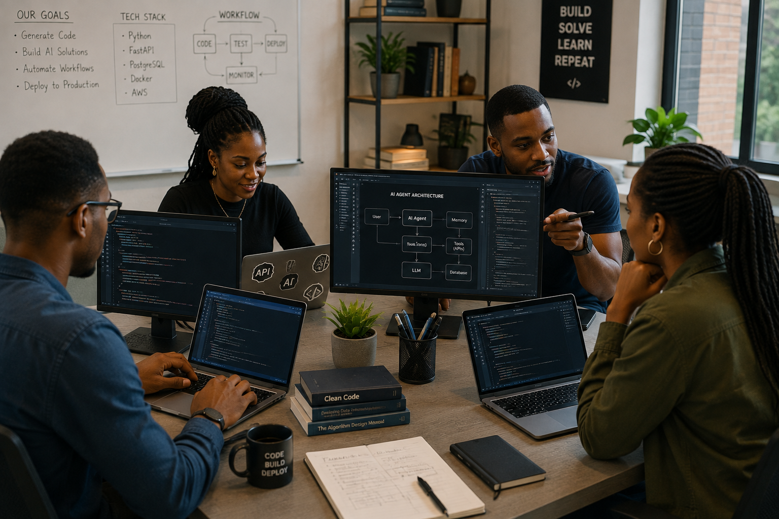 Professional using artificial intelligence for writing and communication